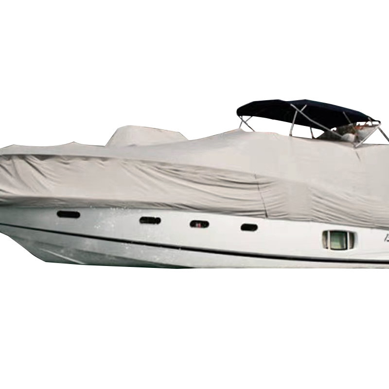 پوشش قایق پارچه ای آکسفورد مقاوم در برابر اشعه ماوراء بنفش خاکستری و سفید